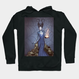 Wonderful dark fairy with skulls Hoodie